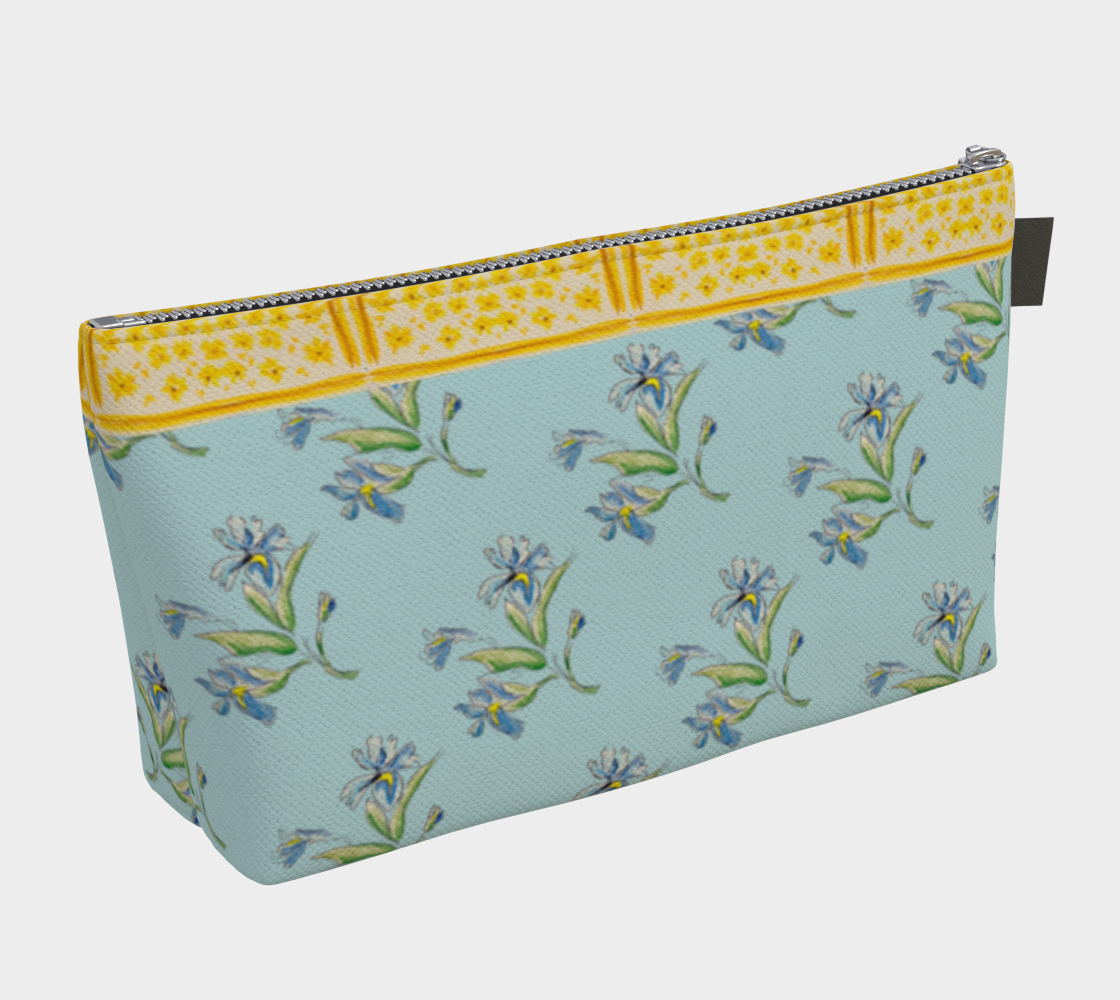 Blue Iris Mint Makeup Bag