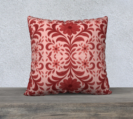 Petite Fleur  Rouge 22  x 22 Pillow