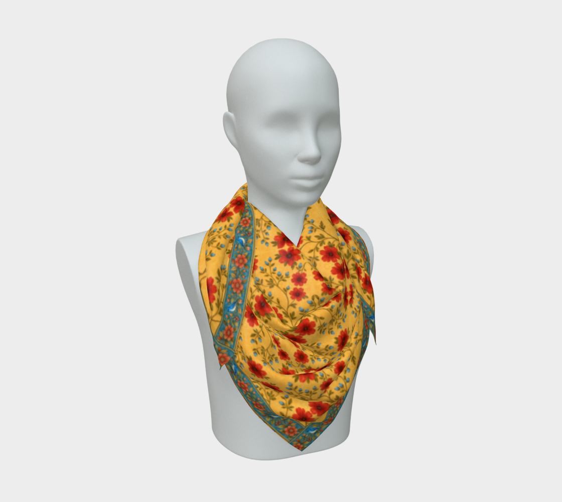 Golden Meadow 50 x 50 scarf