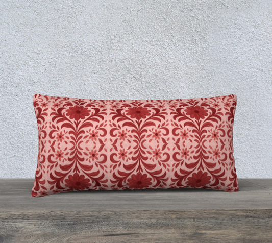 Petite Fleur  Rouge 24  x 12 Pillow