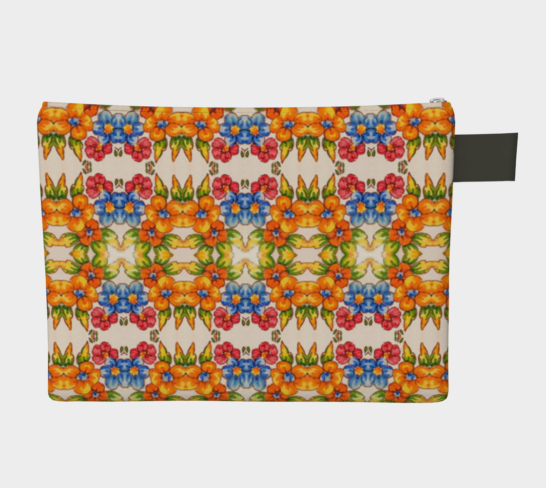 Positano Flowers Zipper Carry-all Bag