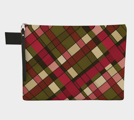 Plaid Harvest Zipper Carry-all Bag