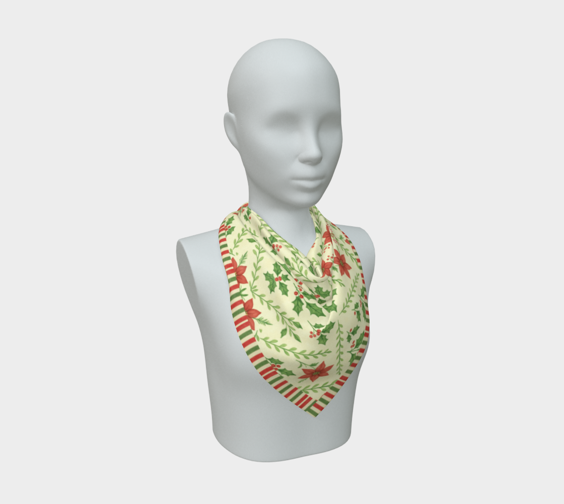 Yuletide Blooms 26 x 26 scarf