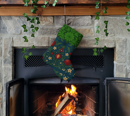Winter Pomegranates Holiday Stocking