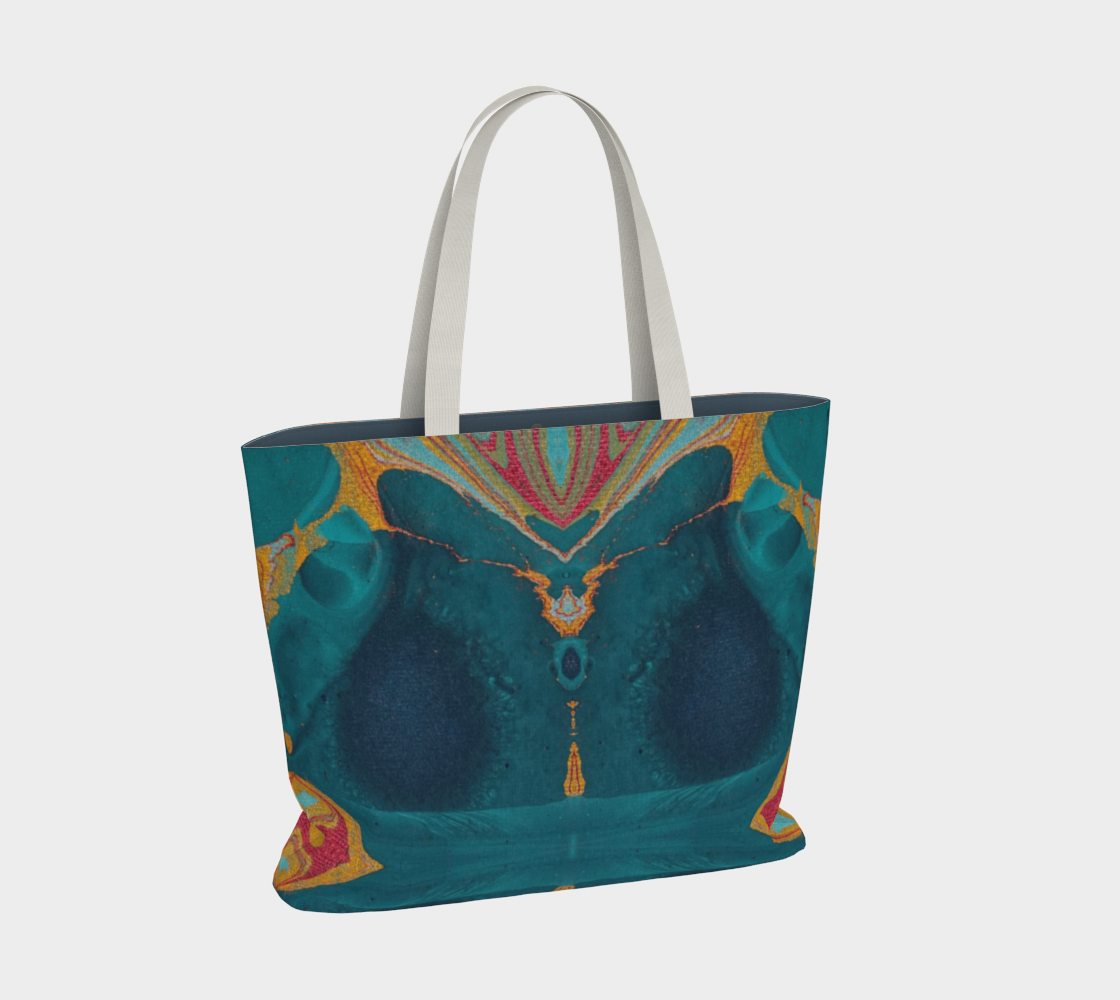 Gilded Peacock canvas tote  bag