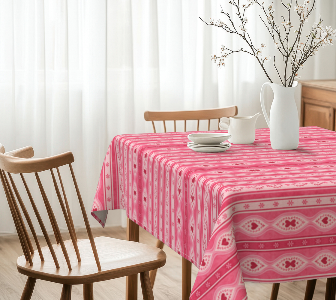 Sweetheart Folk Stripe 60 x 60 Tablecloth