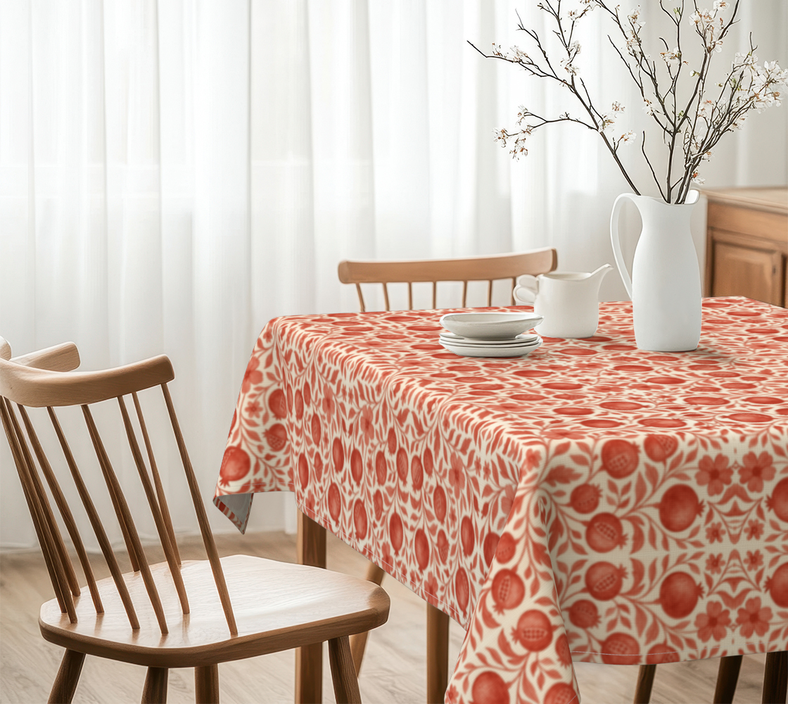 Red Pomegranates 60 x 60 Tablecloth