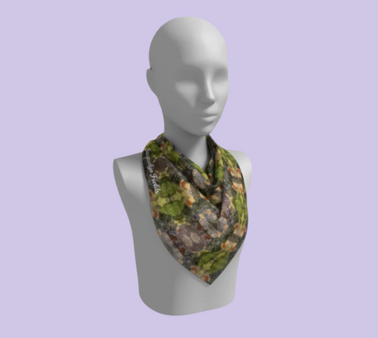 Lilac Waterlilies Silk Square Scarf