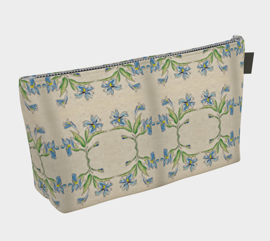 Blue Iris Makeup Bag