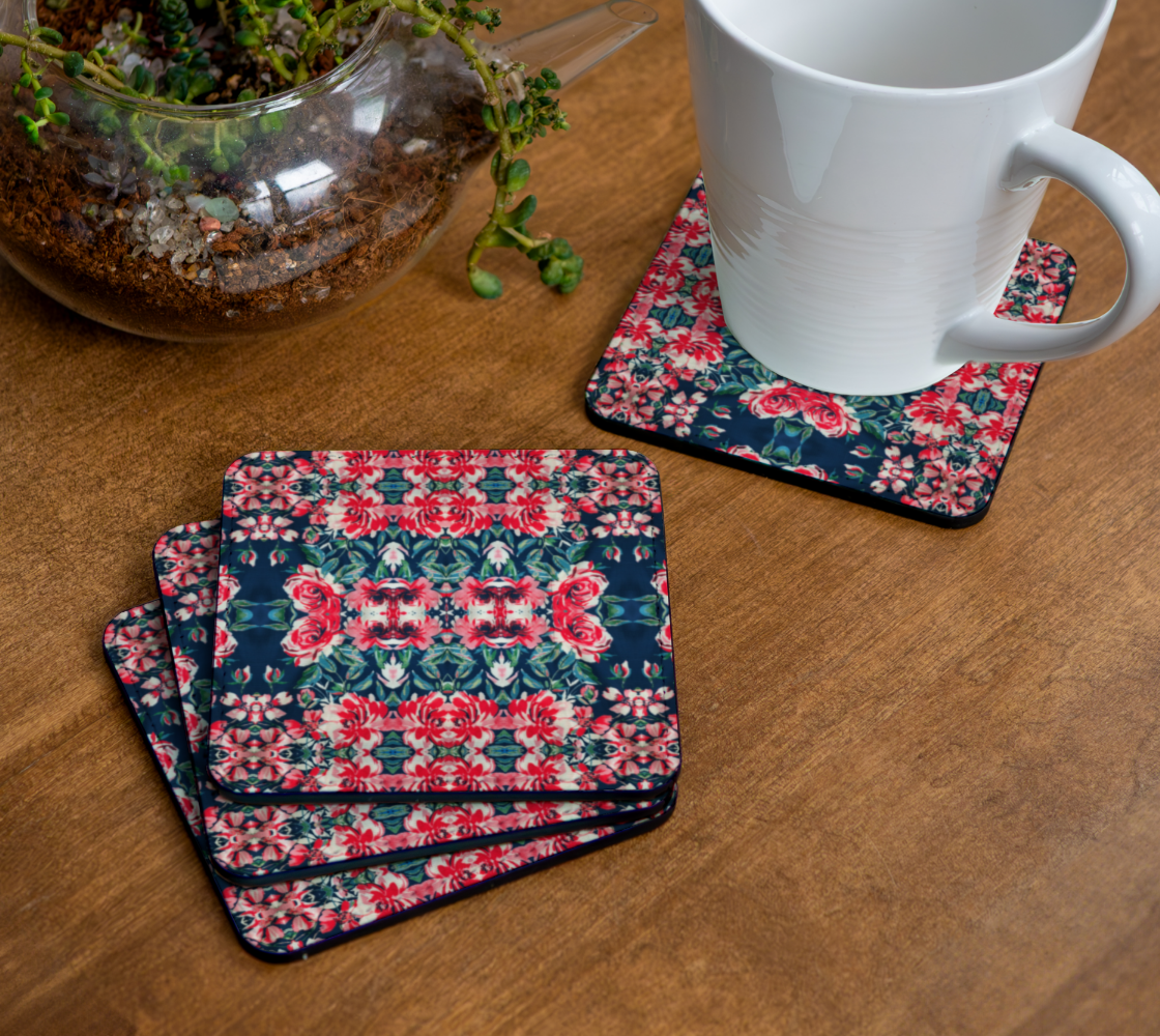 Harbor Roses Coasters
