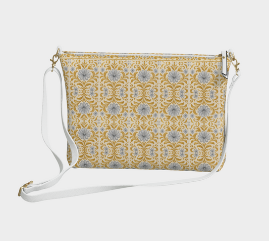 Gilded Garden Damask cross body bag