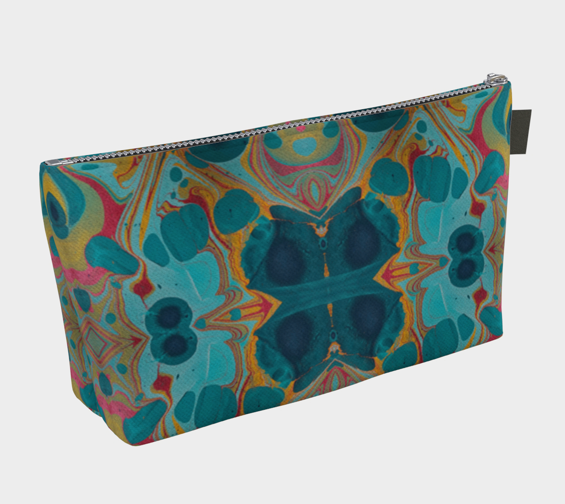 Gilded Currents Butterfly Makeup Bag