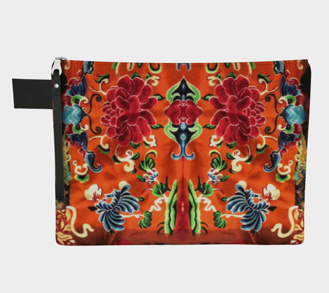 Jade and Flame Zipper Carry-all Bag