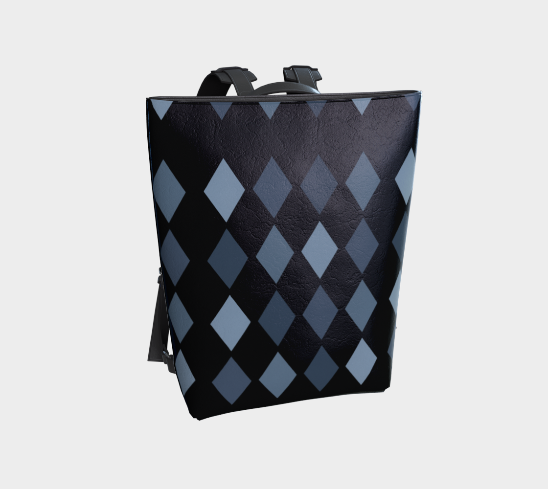 Midnight Argyle Vegan Leather Backpack