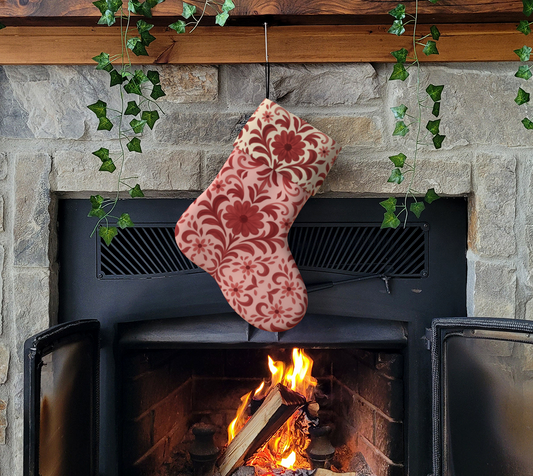 Petite Fleur Red Holiday Stocking