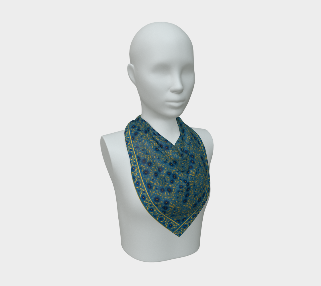 indigo meadow 50 x 50 scarf