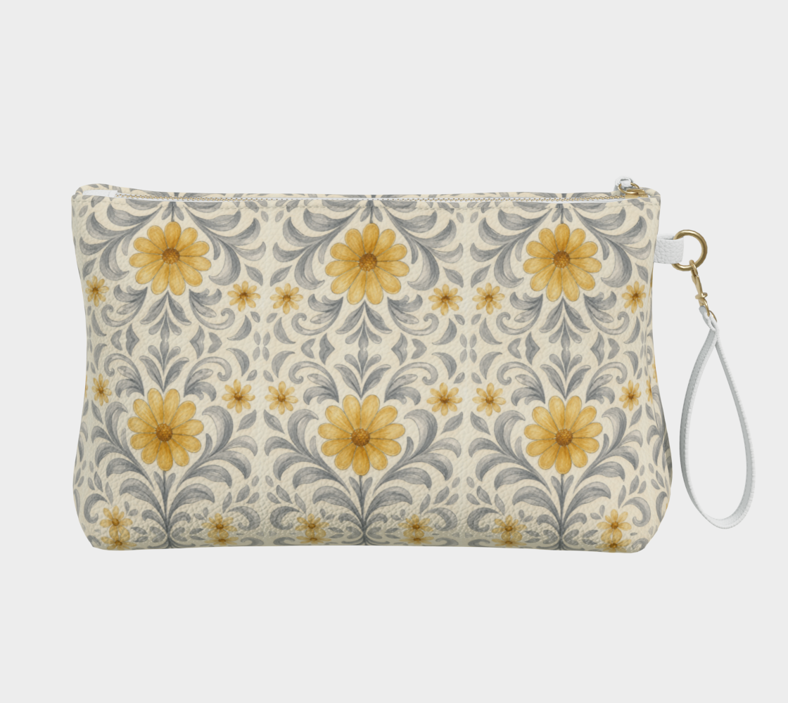 Silver Garden Clutch Bag