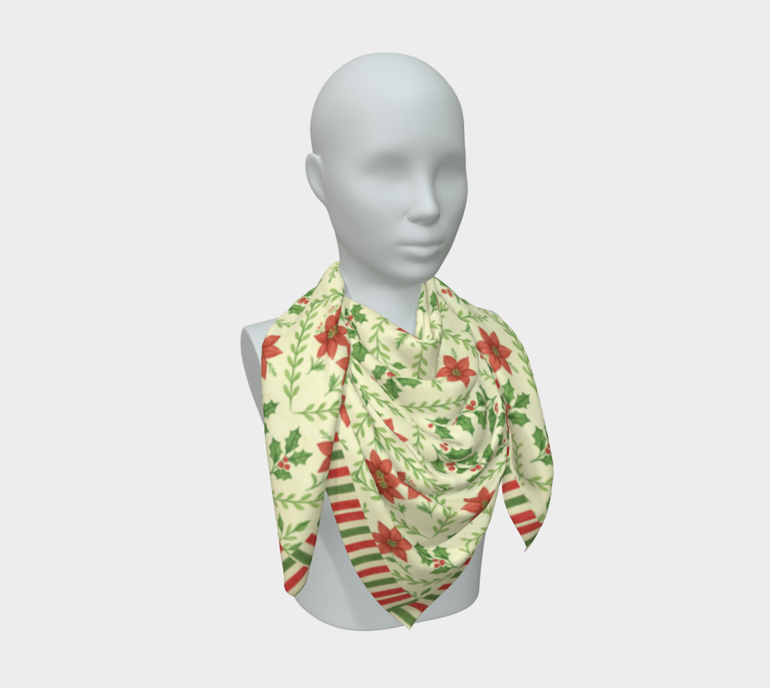 Yuletide Blooms 50 x 50 scarf