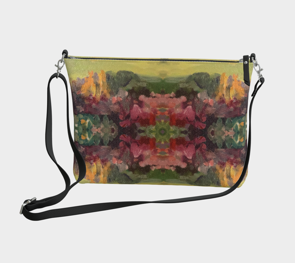 Giverny Gardens Vegan Leather Crossbody Bag