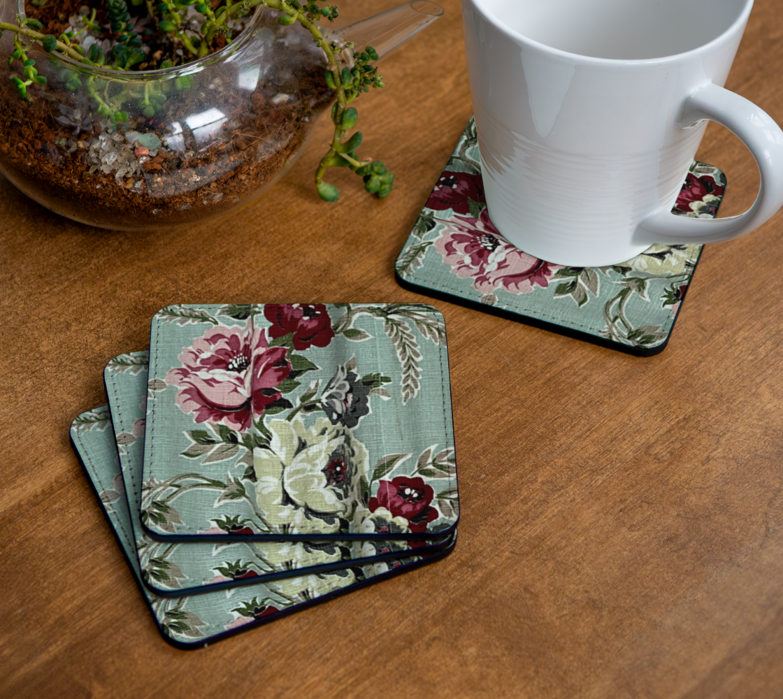Seafoam Roses Coaster