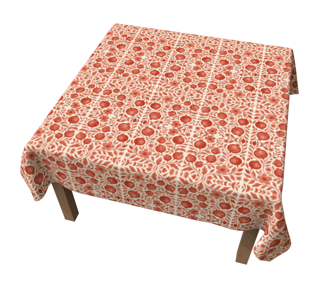 Red Pomegranates 60 x 60 Tablecloth