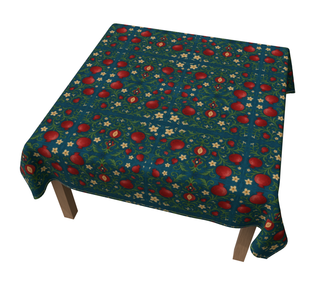 Winter Pomegranates 60 x 60 Tablecloth