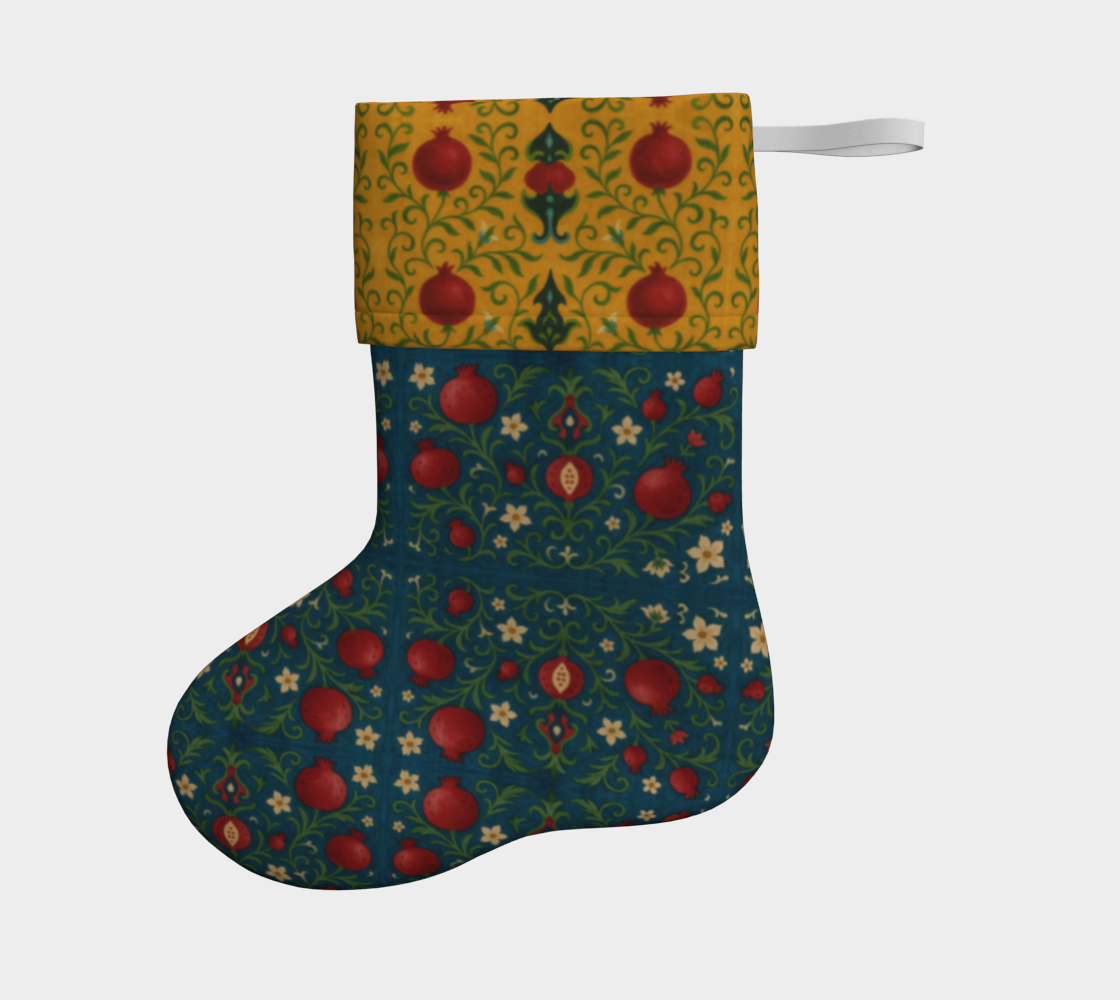 WINTER POMEGRANATES holiday stocking