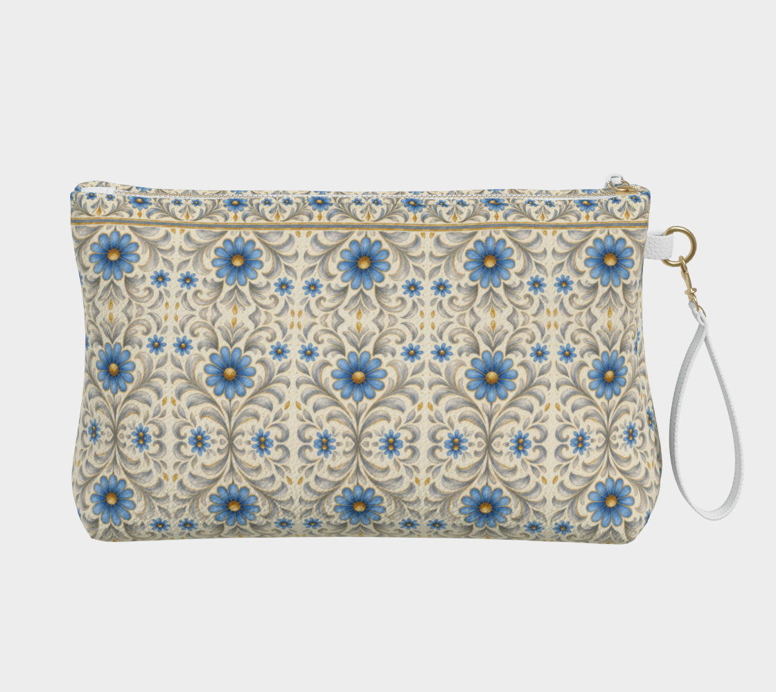 Gilded Azure Bloom clutch bag