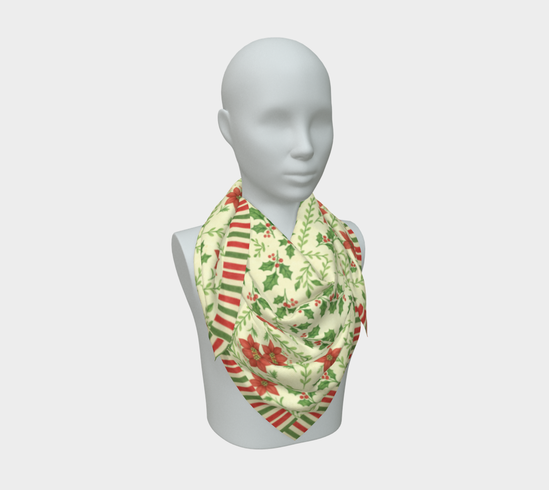 Yuletide Blooms 50 x 50 scarf