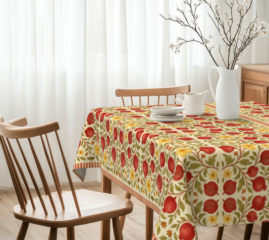 Autumn Pomegranates with Border 60 x 60 Tablecloth