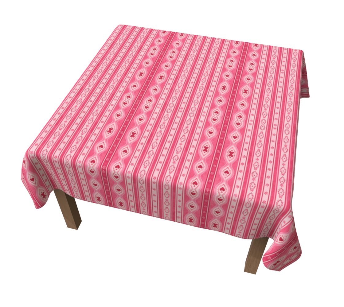 Sweetheart Folk Stripe 60 x 60 Tablecloth