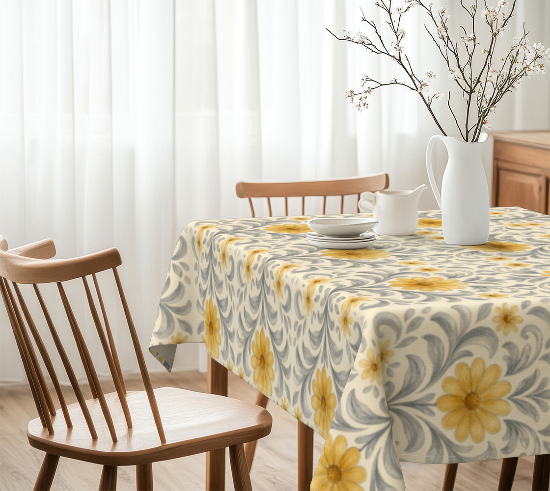 Silver Garden 60 x 60 tablecloth