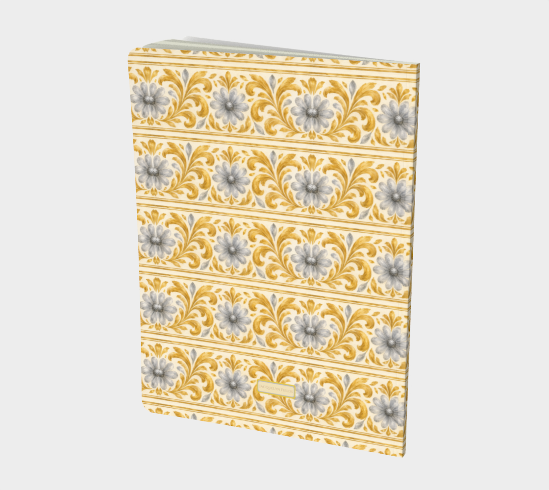 Gilded Garden Striped Notebook