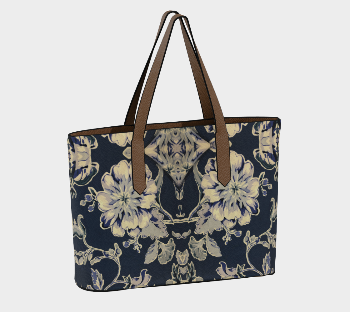 Blue Fleur Vegan Leather Tote Bag (2025-09-16, 1:22 PM)