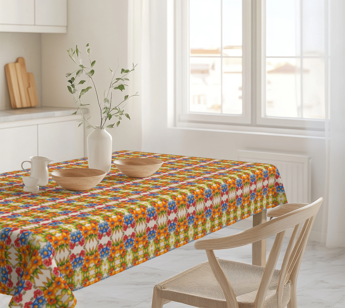 Seaside Blooms 60 x 90  Tablecloth
