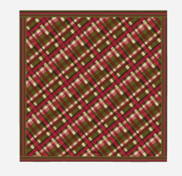 Plaid Harvest Silk Square Scarf